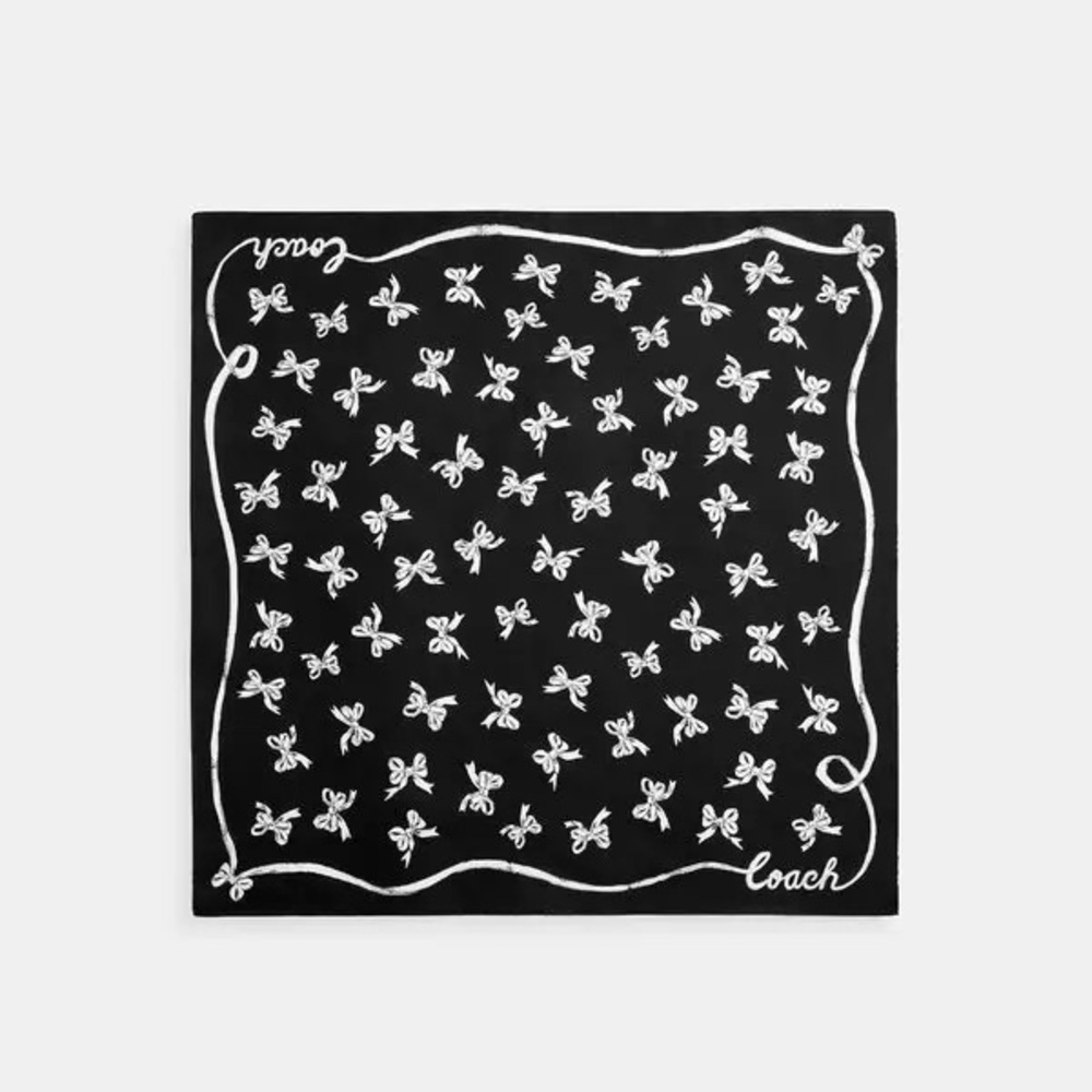 Coach Bow Print Silk Bandana